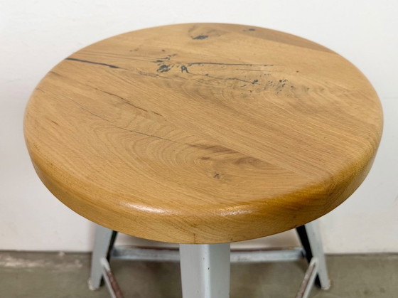 Image 1 of Grey Industrial Workshop Stool, 1960s