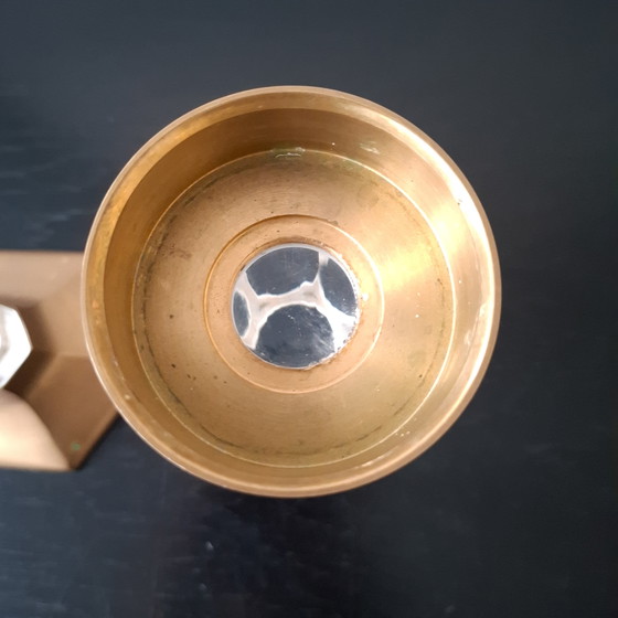 Image 1 of 2x vintage kandelaar jaren 60/70 lucite/messing