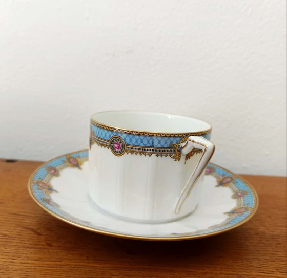 Image 1 of 7x tasses à café Limoges Chabrol & Poirier 1925 art déco 