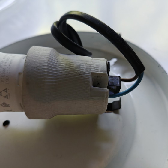 Image 1 of Lampada da soffitto/parete vintage anni '70 in vetro ghiaccio – Brutalismo ed era spaziale