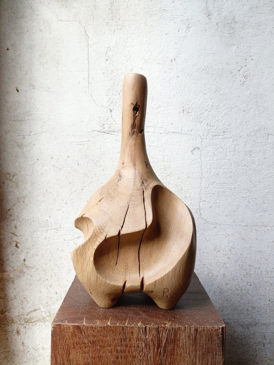 Carved Solid Oak Vase / Sculpture – Renat Shuteev, Wood (photo 5 of 8)