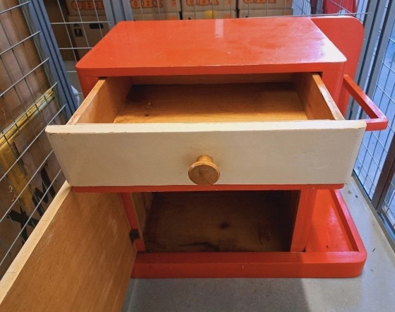 Image 1 of Shoe/wardrobe cabinet, 50s/60s, solid wood, lacquered