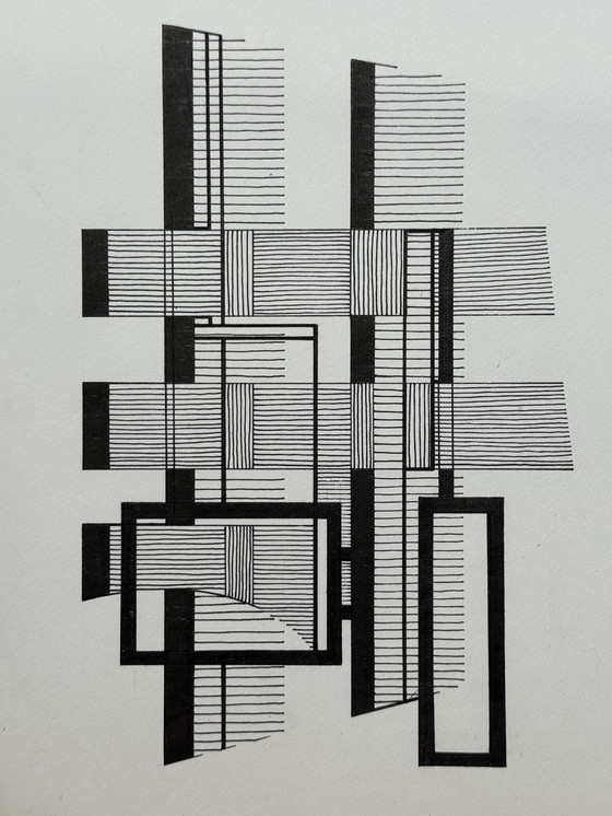 Image 1 of Eugene Eechaut (1928-2019) - ink composition (1984)