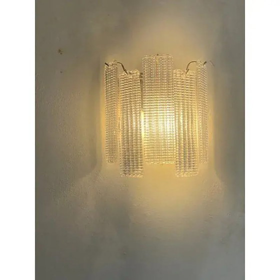 Image 1 of Simoeng “Listelli” Murano glazen wandlamp met diamantvormige strepen