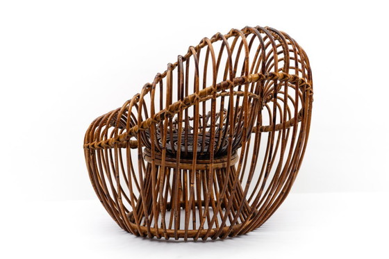 Image 1 of Fauteuil van rotan en bamboe van Janine Abraham & Dirk Jan Rol, jaren 50