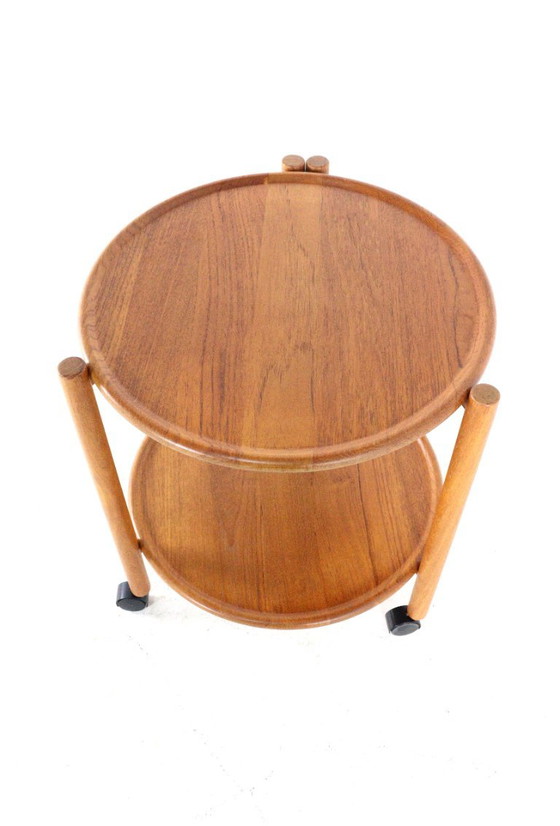 Jens Quistgaard voor Dansk Design trolley vintage met dienbladen – Serveerwagens, Wood (photo 6 of 15)