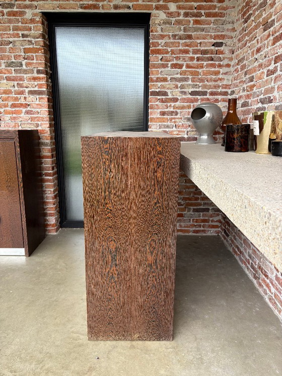 Image 1 of Brutalist cabinets in wenge, 1970s