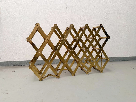 Image 1 of Vintage messing wijnrek