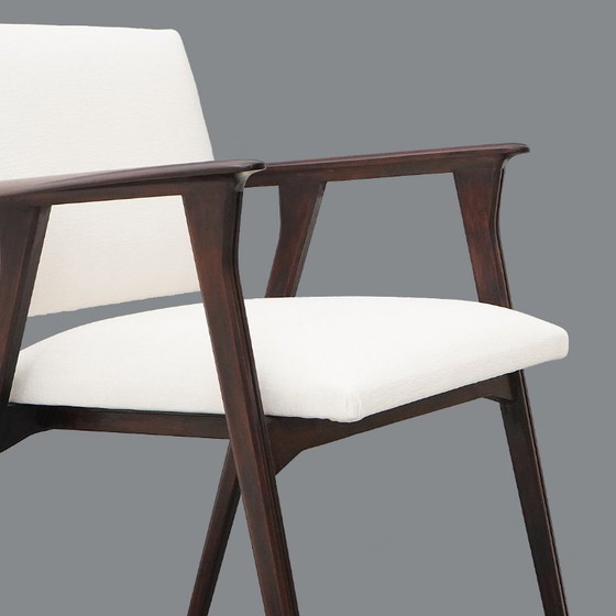 Image 1 of Coppia di poltrone con braccioli in legno, anni '50