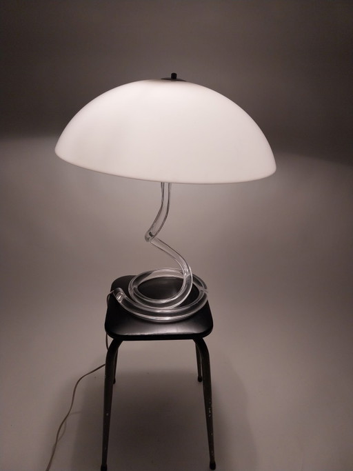 1 x Harco Loor 1980er lucite slangen Tischlampe 55cm hoch 48cm Durchmesser
