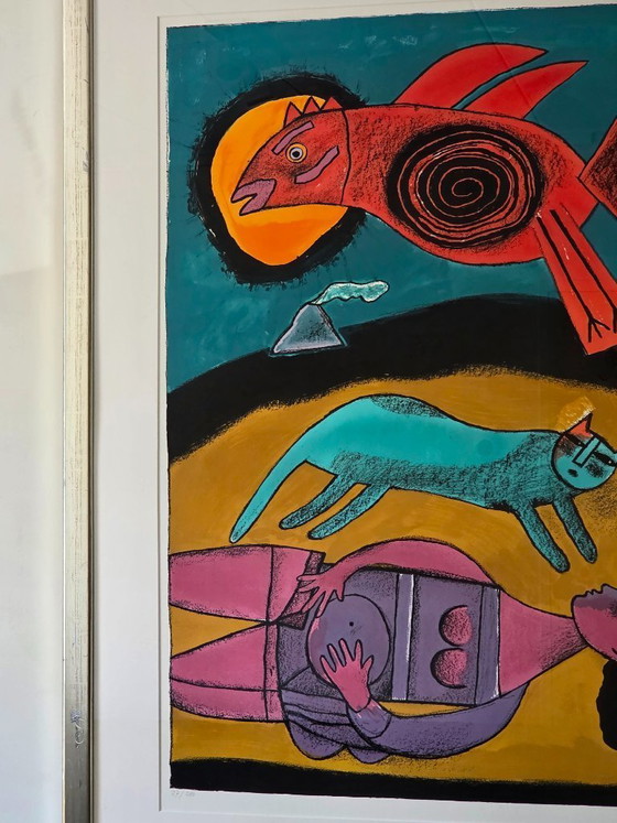 Image 1 of Corneille - Le grand Oiseau Du Desert & Le Reine Des Sables - 24/200 - 1999 - Firmado a mano