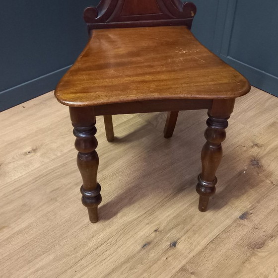 Image 1 of Set of English Georgian hall chairs
