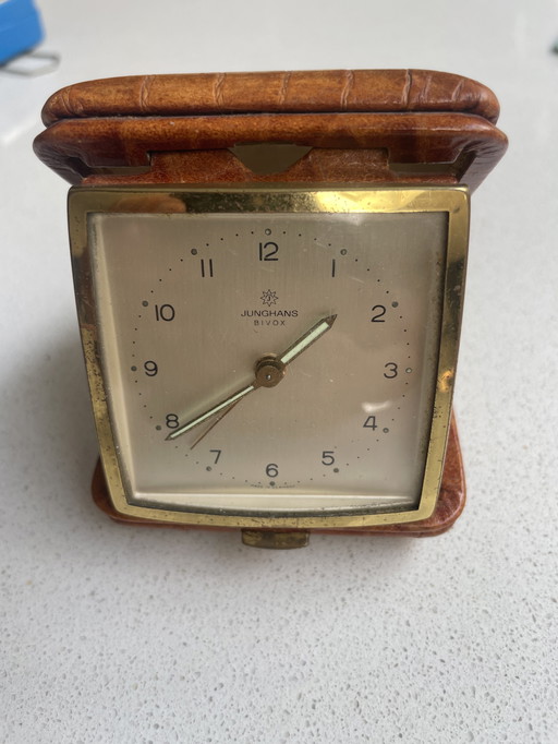 Vintage Junghans Bivox travel alarm clock - Made in Germany - working