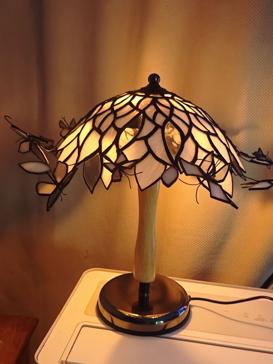 Lámpara mariposas 🦋, Migueline, Lámparas de mesa, Metal, Vidrio, Beige (foto 10 de 15)