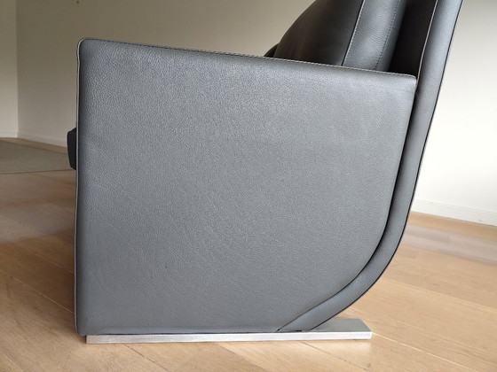 Image 1 of Leolux 3- en 2,5-zit in grijs kalfsleer