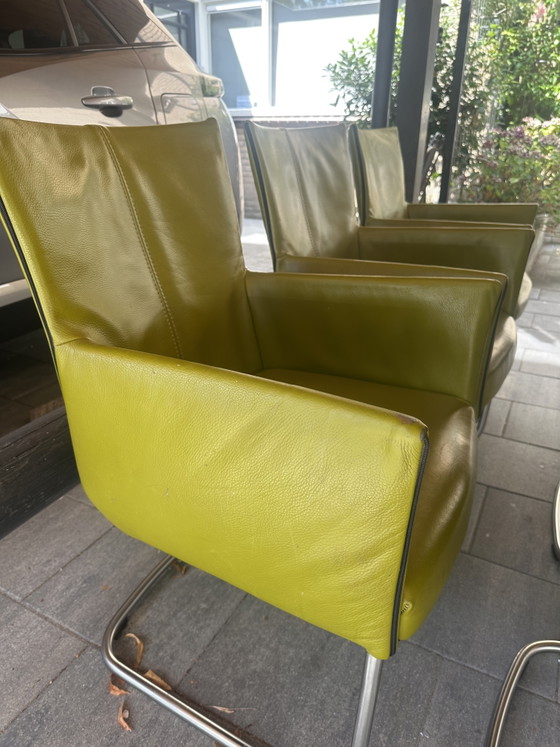 Zes Leren Bert Plantagie Eetstoelen – Eetkamerstoelen, Leather (photo 5 of 11)
