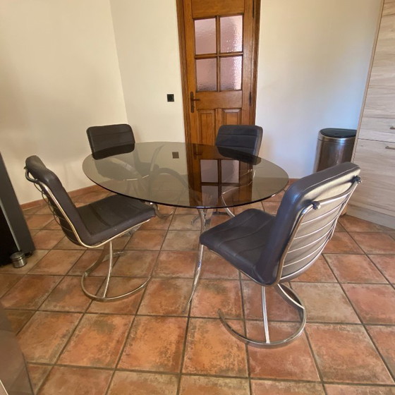 Image 1 of Boris Tabacoff table for CHRISTOFLE. 1970. Space age.