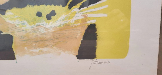 Litografia di Paul Guiramand ( ) Uccelli intorno al nido. – Dipinti e disegni, Aluminium, Paper, Art Deco (photo 4 of 6)