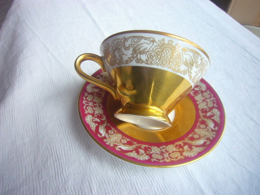 vintage Mocca Tasse  von Rosenthal ca. 1929  gold & rot  