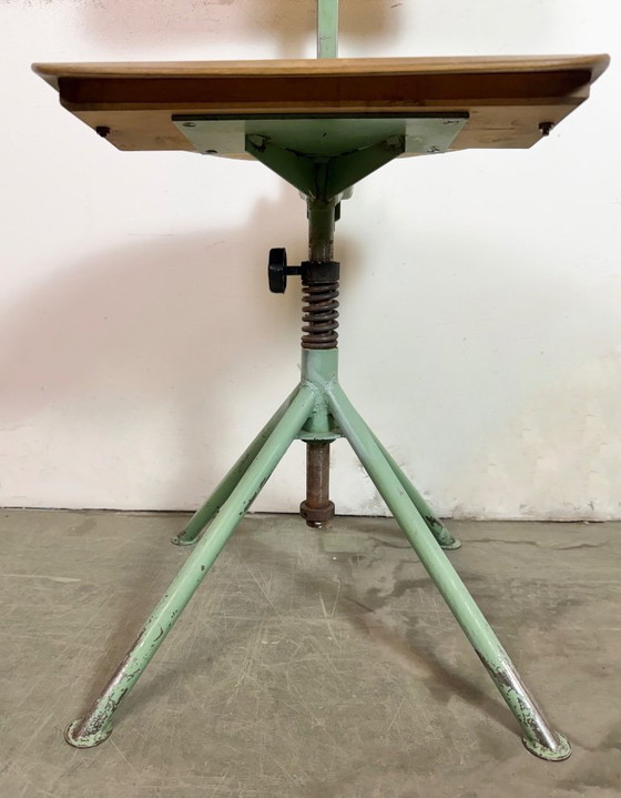 Image 1 of Green Industrial Workshop Chair, 1950s