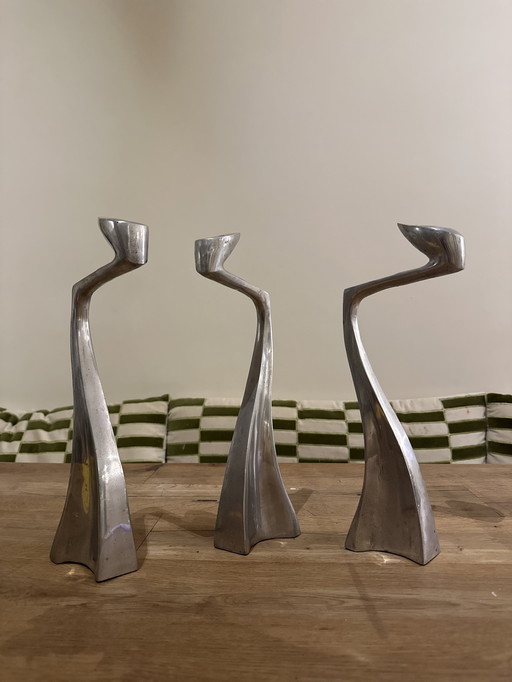 3x Matthew Hilton Design Swan Kandelaren 