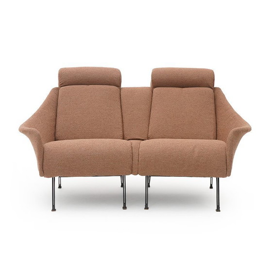 Image 1 of Divano a 2 posti in bouclé nocciola, anni '50