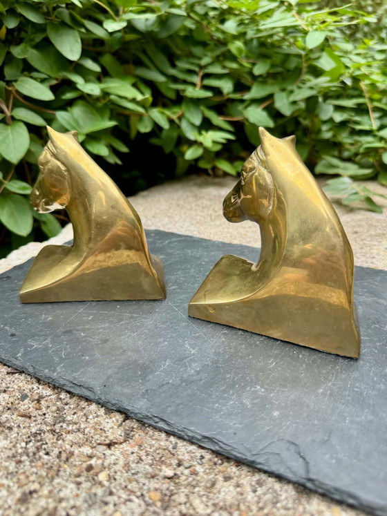 Pair of Art Deco brass horse bookends – Decorative Objects (photo 4 of 7)
