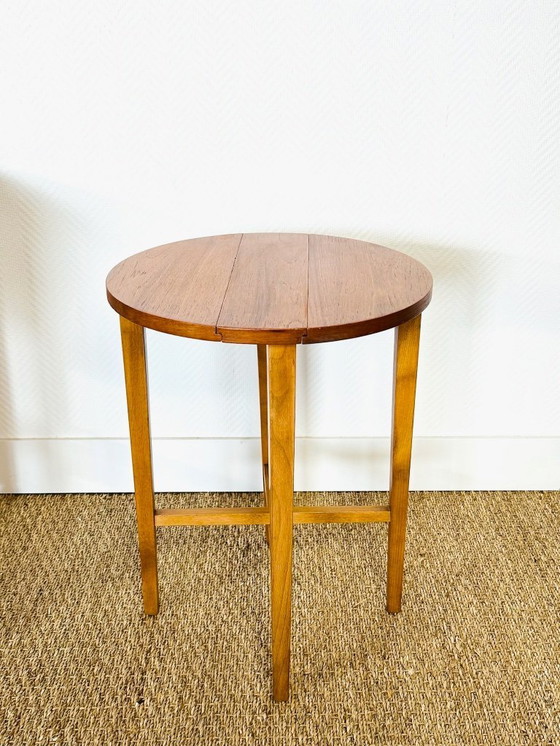 Image 1 of Set van 5 vintage Scandinavische bijzettafels van teakhout, uit 1960.