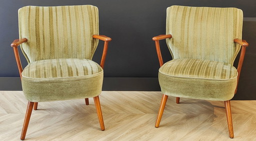 2 sillones de cóctel de mediados de siglo