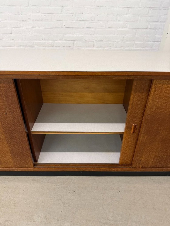 Armadio scolastico vintage in teak con ante scorrevoli – Credenze, Wood (photo 18 of 22)
