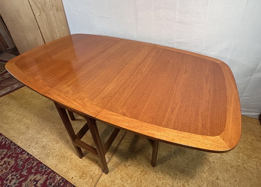 Mid-Century Retro Vintage Teak Drop Leaf Dining Table by McIntosh – 1960–1970  Elegant, Functional, and Space-Saving | Classic B