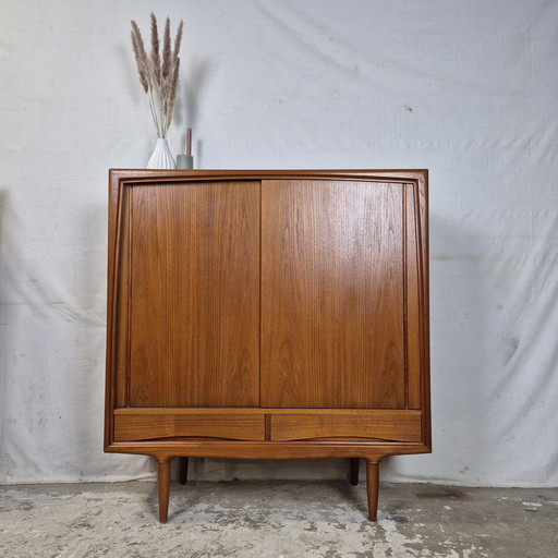 Axel Christensen vintage Danish wall unit highboard sideboard