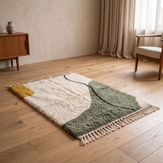 Alfombra bereber, tradicional, hecha a mano, 2/3 m – Alberto Bazzani, Wool (photo 5 of 6)