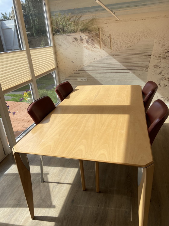 Image 1 of 4 sillas de comedor Leolux Cimarron, rojo burdeos