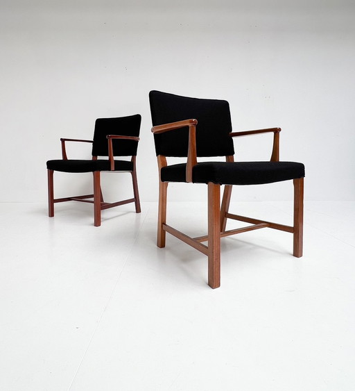 Satz von 2 dänischen Mahagoni-Stühlen von Erik Bjorn Olsen, 1970er Jahre