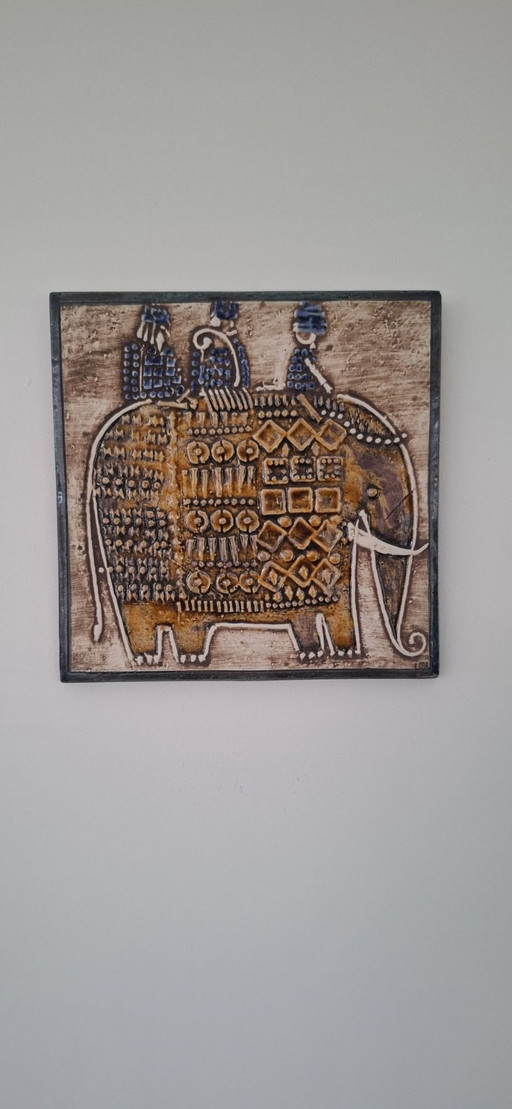 Lisa Larson Gustavsberg azulejo Elefante