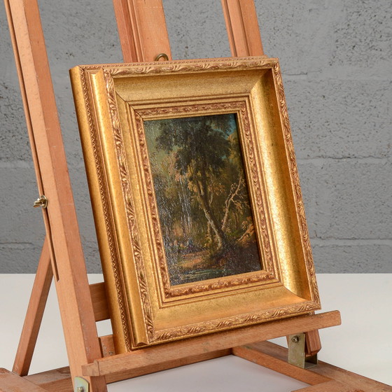 Miniatura paesaggistica a olio su tavola del XIX secolo – Dipinti e disegni (photo 7 of 9)