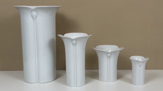 Set di 4 vasi Corso Cnospa in porcellana bianca, Arzberg, Germania. – Porcelain (photo 2 of 12)