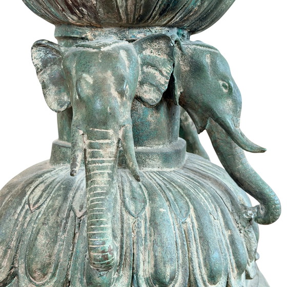 Buda Shakyamuni birmano monumental del siglo XIX en trono de elefante – 118 cm – Lote 755 – Esculturas (photo 9 of 11)