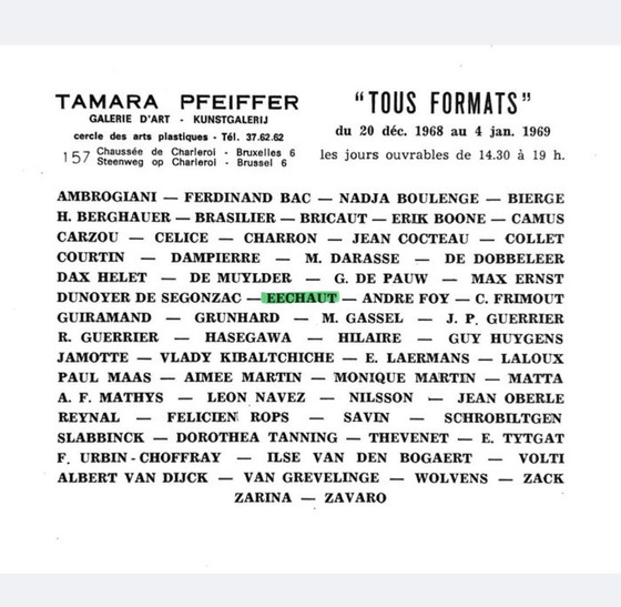 Image 1 of Eugène Eechaut (1928-2019) - framed ink diptych - 1980s, 