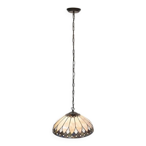 Suspension Tiffany beige lampe à suspendre