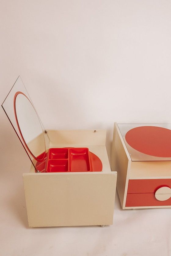 Image 1 of Tables de chevet vintage de style Space Age, italiennes, années 1960