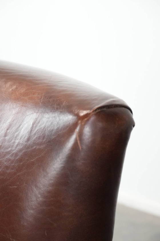 Image 1 of Elegant, characterful vintage armchair made of sheepskin