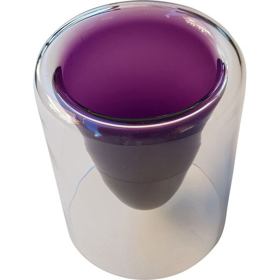 Image 1 of Vintage vase in purple glass by Wirkkala for Rosenthal