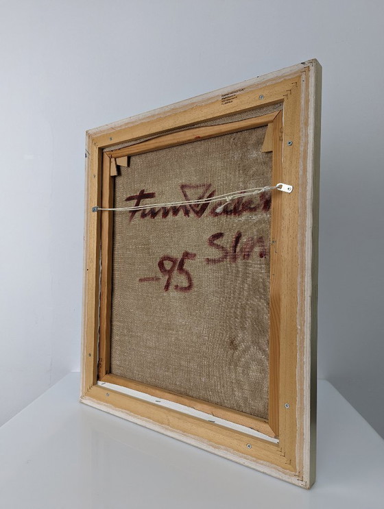 Image 1 of Finn Pedersen, dipinto a olio su tela, espressionista astratto, anni '90