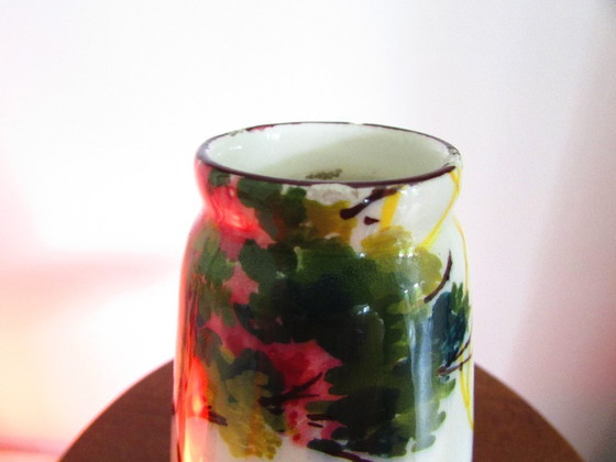 Image 1 of Saint John of the Desert vase, signed MBaptiste