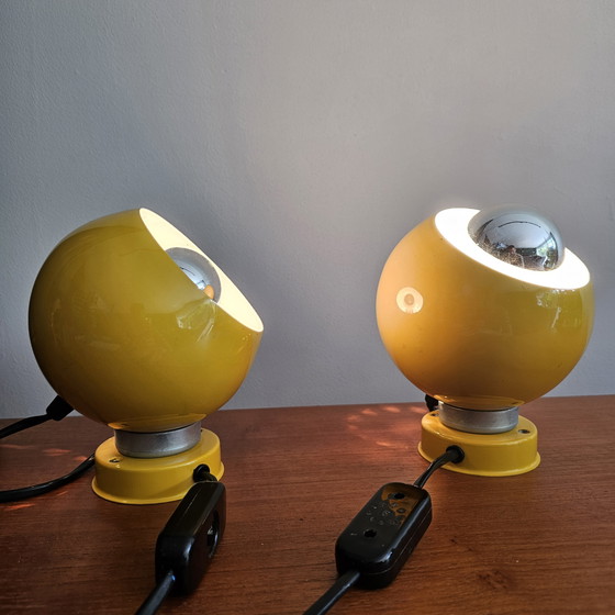 Image 1 of Set Of 2 Vintage Italian Table Lamps - Goffredo Reggiani For Lampadari Reggiani - Model "Despositato" - 1960s/70s