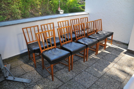 Image 1 of 10 sillas Josef Frank Svenskt Tenn modelo antiguo 620 de madera de nogal