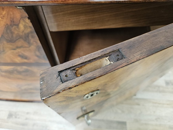 1940s Art Decò Milanese Sideboard in Briar Root and Mirror – Wood (photo 25 of 33)