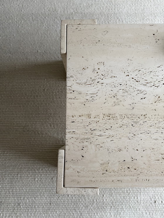 Image 1 of Vintage travertine coffee table, Italian modernism, 1970s